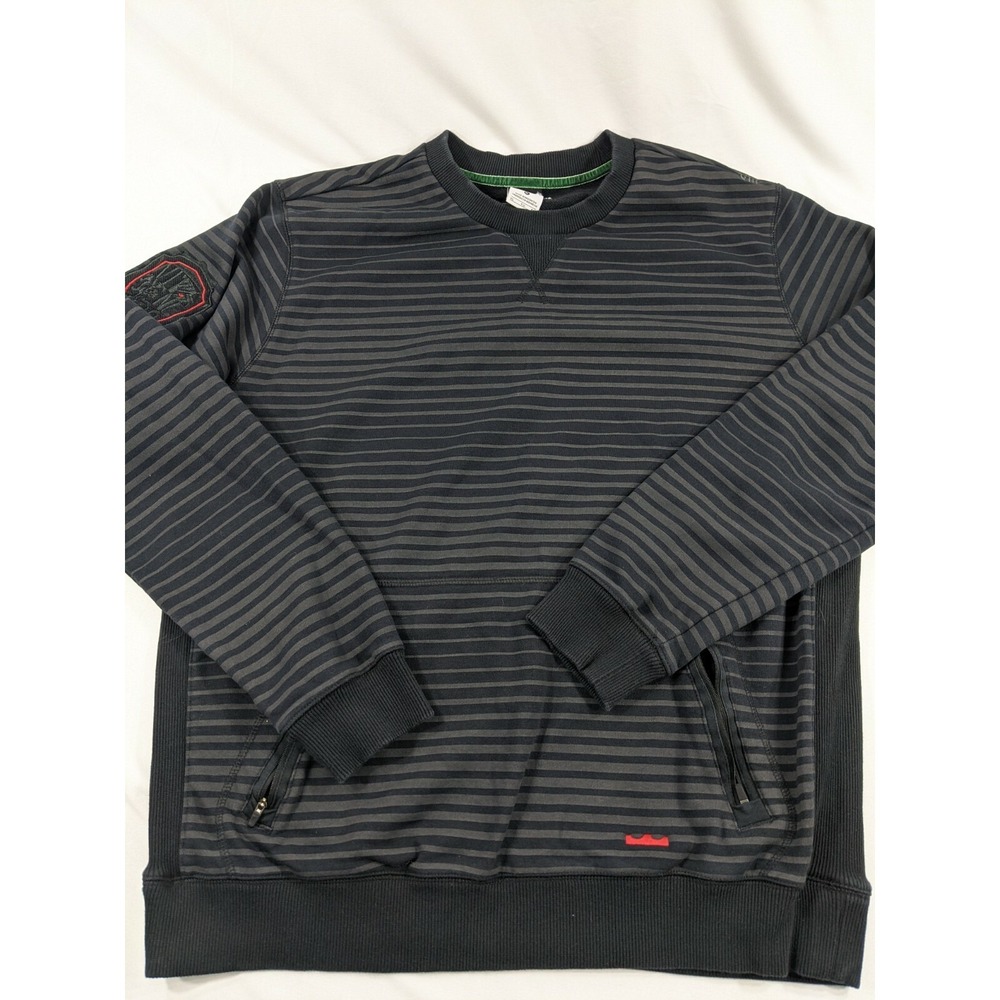 VTG Nike King James Crewneck Sweatshirt Lebron James Black Gray Striped Men's XL